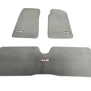 HOLDEN VN VR VS 3 PIECE FLOOR MATS IN SLATE GREY PLUSH HSV BADGE SUIT SEDAN