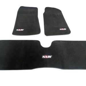 HOLDEN VN VR VS 3 PIECE FLOOR MATS IN BLACK PLUSH HSV BADGE SUIT SEDAN