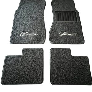 FORD XW XY FAIRMONT FLOOR MATS IN BLACK LOOP CARPET 4 PIECE KIT SILVER FAIRMONT